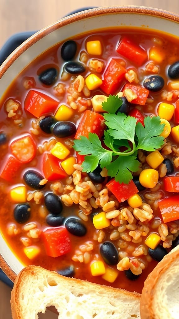 Hearty Crockpot Quinoa and Vegetable Chili Recipe
