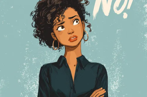 a woman saying No